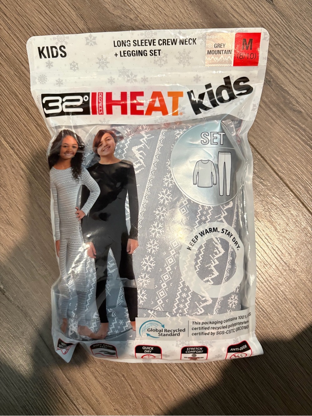 Kids 32 Degrees Base Layer Set Size M 8/10